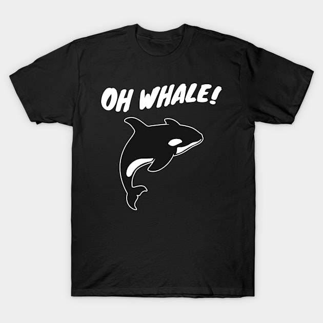 Cute Oh Whale Swimming Mammal Ocean Waves Sea Life Design Gift Idea T-Shirt by c1337s